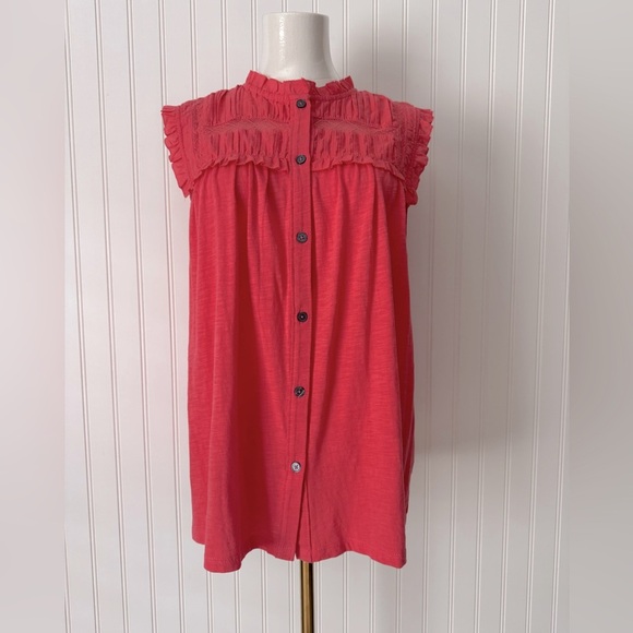 Boden Women Sleeveless Ruffled‎ neckline Blouse Size 12 - Picture 2 of 12